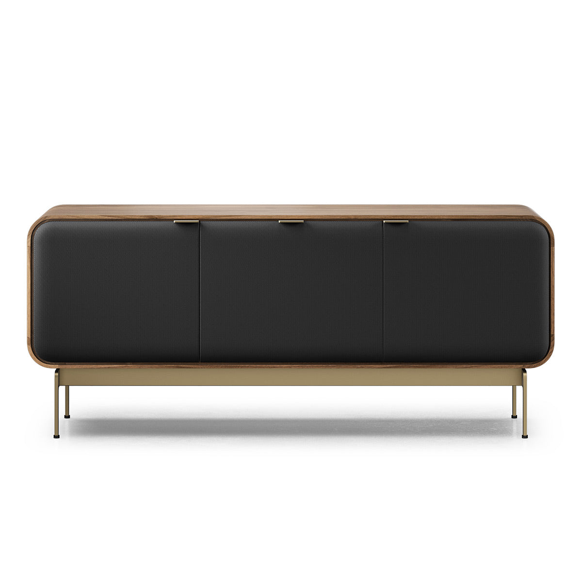 BDI Plume 8077 Triple Wide Media Cabinet (Natural Walnut, Bronze)