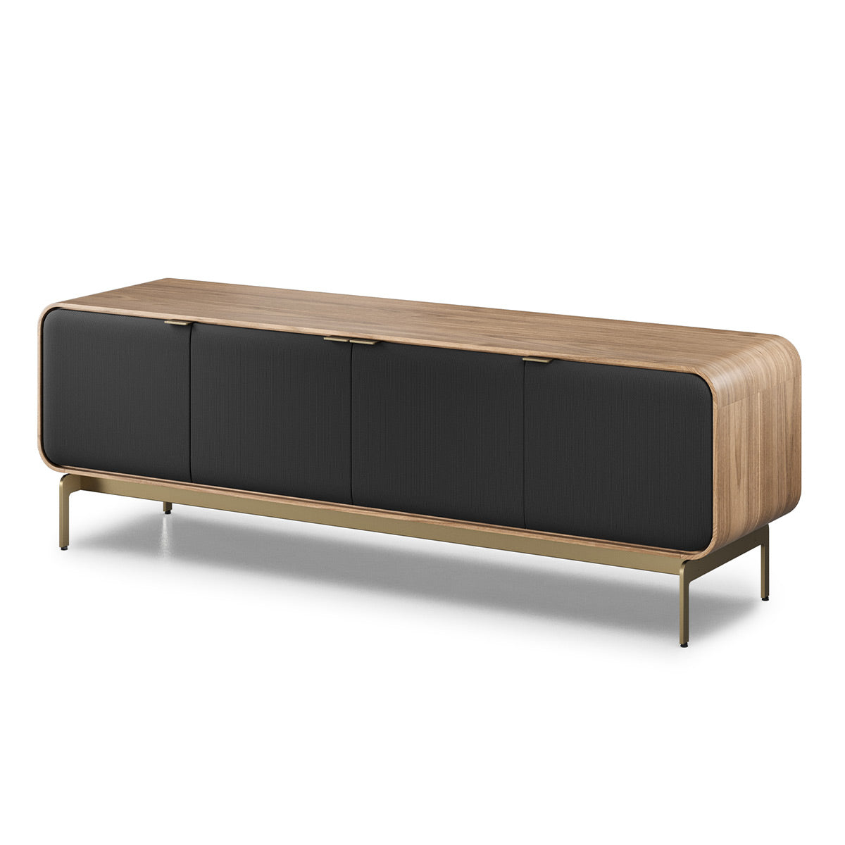 BDI Plume 8079 Quad Wide Media Cabinet (Natural Walnut, Bronze)