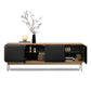 BDI Plume 8079 Quad Wide Media Cabinet (Natural Walnut, Bronze)