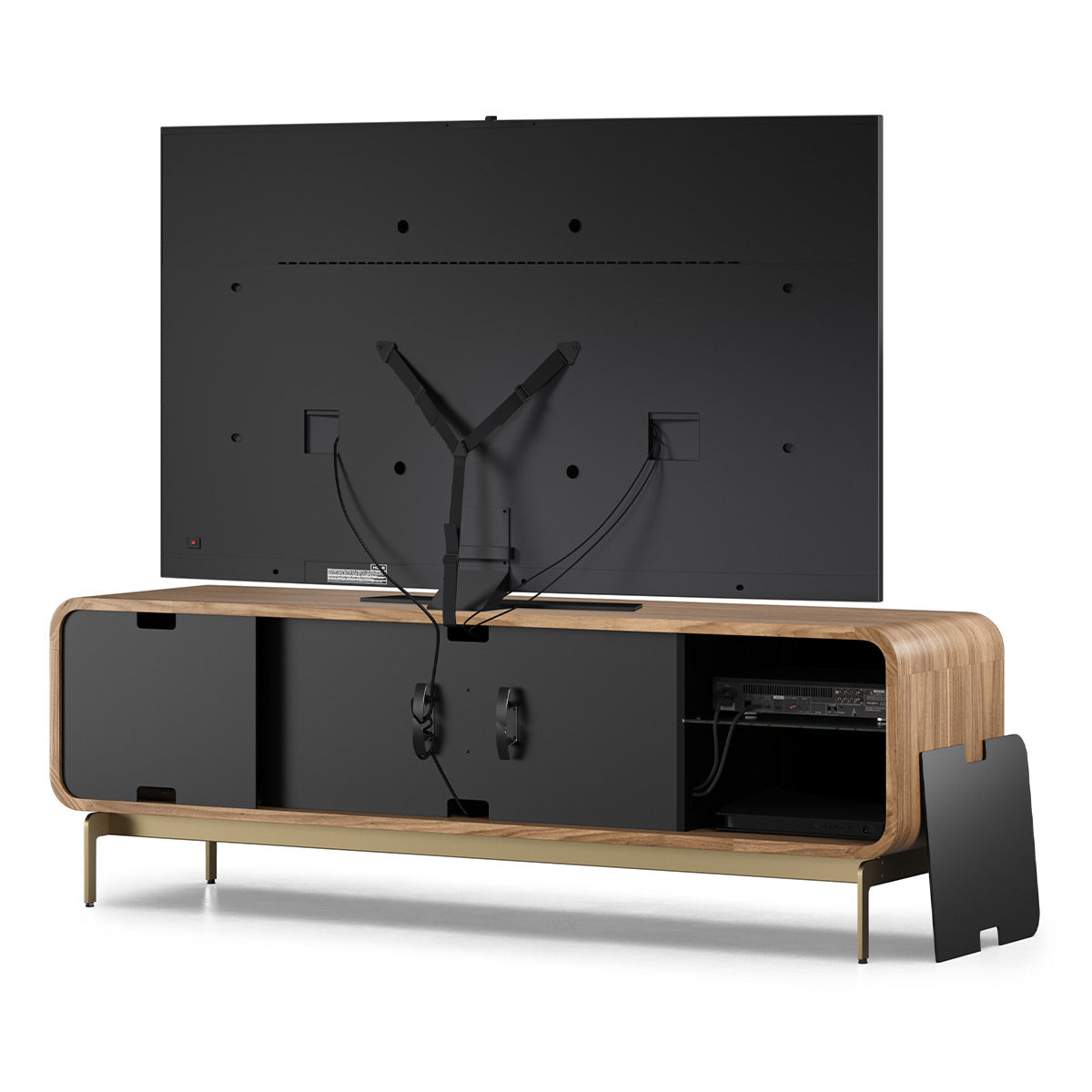 BDI Plume 8079 Quad Wide Media Cabinet (Natural Walnut, Bronze)