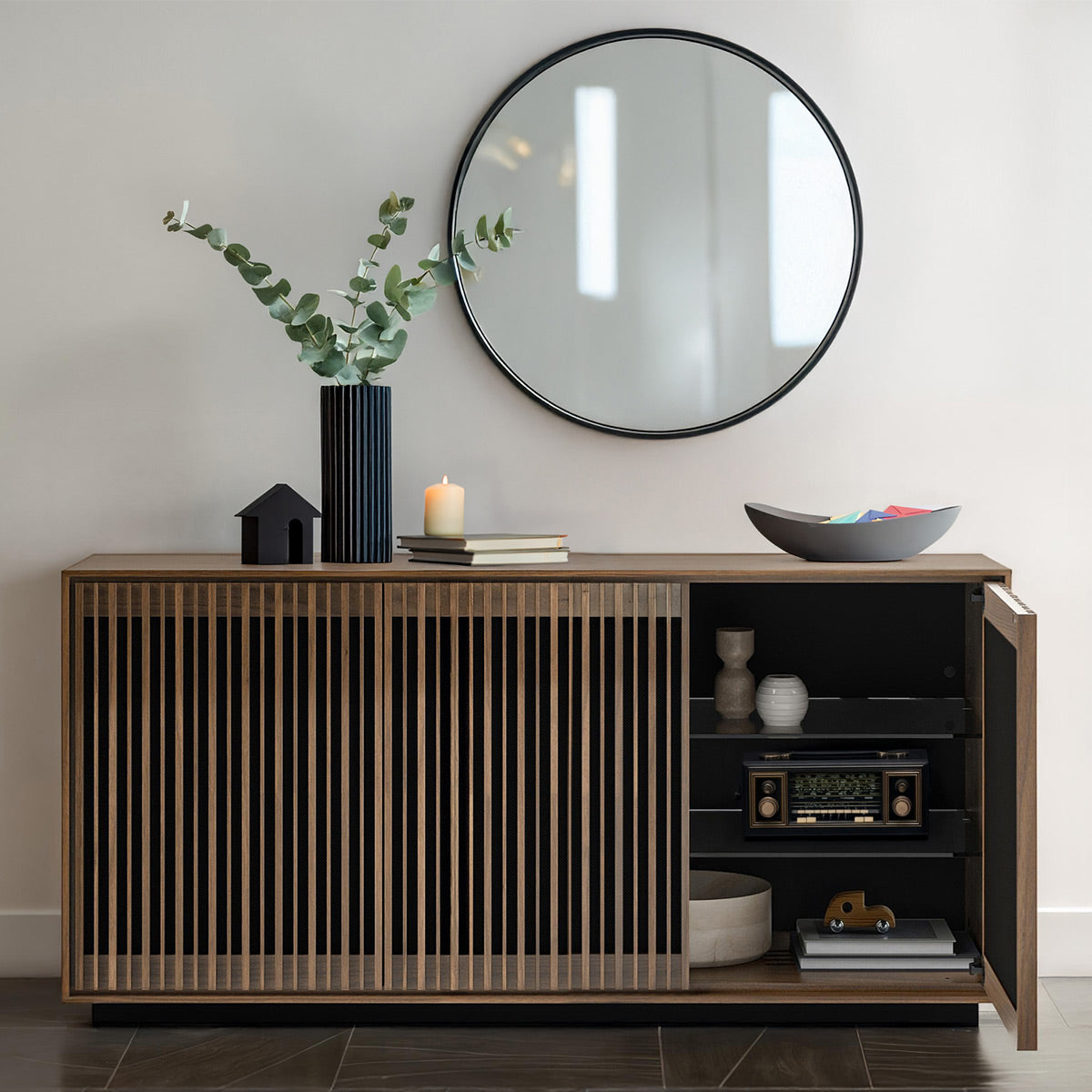 BDI Profile 8477 Storage Console (Walnut)