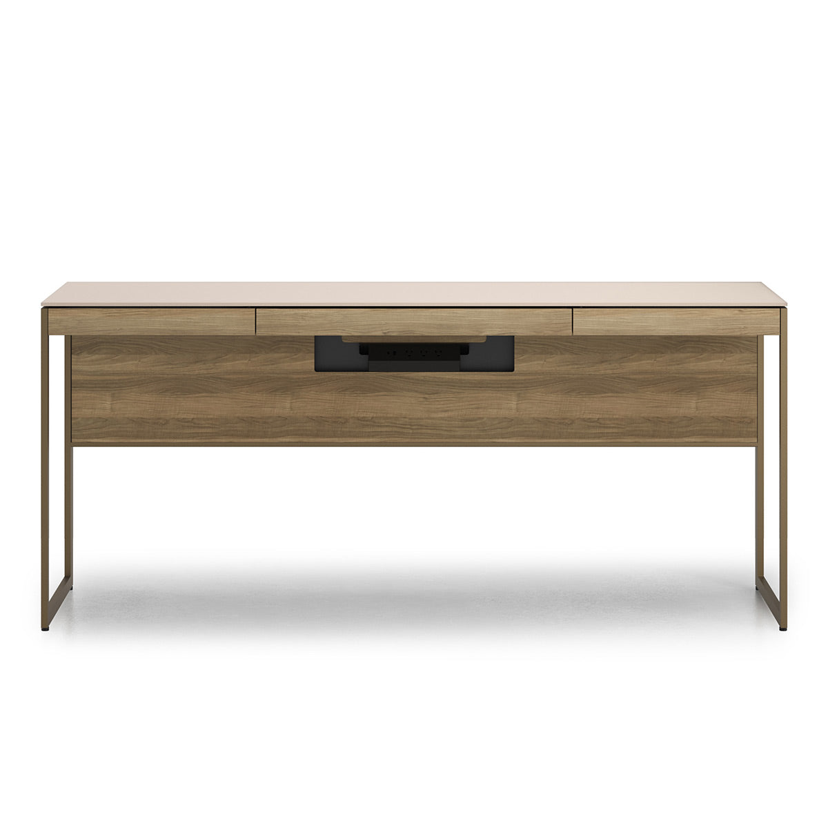 BDI Sequel Studio 6601 Desk (Neo Walnut, Bronze)