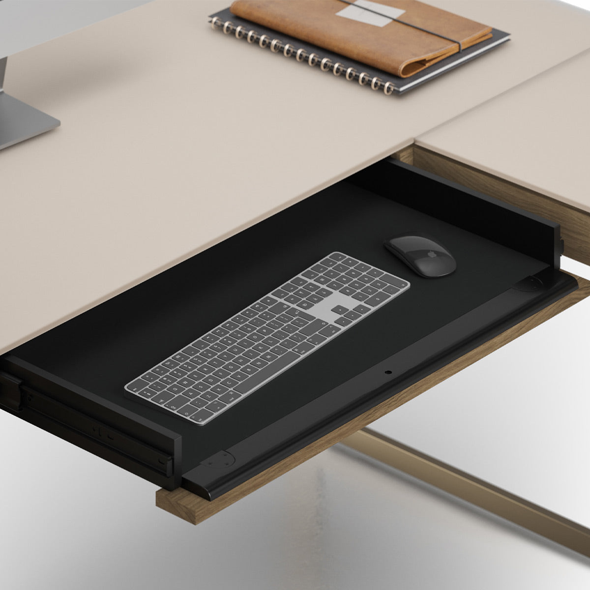 BDI Sequel Studio 6601 Desk (Neo Walnut, Bronze)