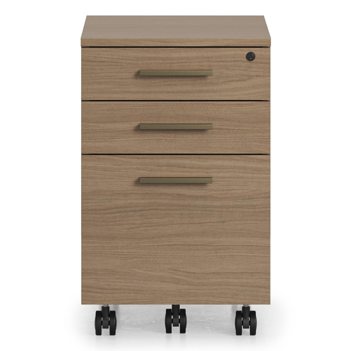 BDI Sequel Studio 6607 Mobile File Pedestal (Neo Oak, Bronze)