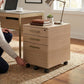 BDI Sequel Studio 6607 Mobile File Pedestal (Neo Oak, Bronze)