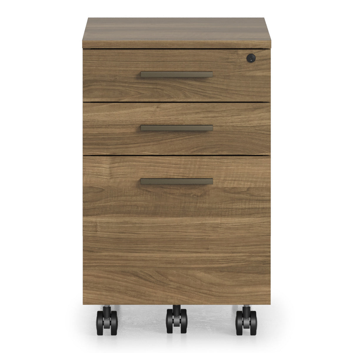 BDI Sequel Studio 6607 Mobile File Pedestal (Neo Walnut, Bronze)