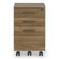 BDI Sequel Studio 6607 Mobile File Pedestal (Neo Walnut, Bronze)