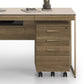 BDI Sequel Studio 6607 Mobile File Pedestal (Neo Walnut, Bronze)