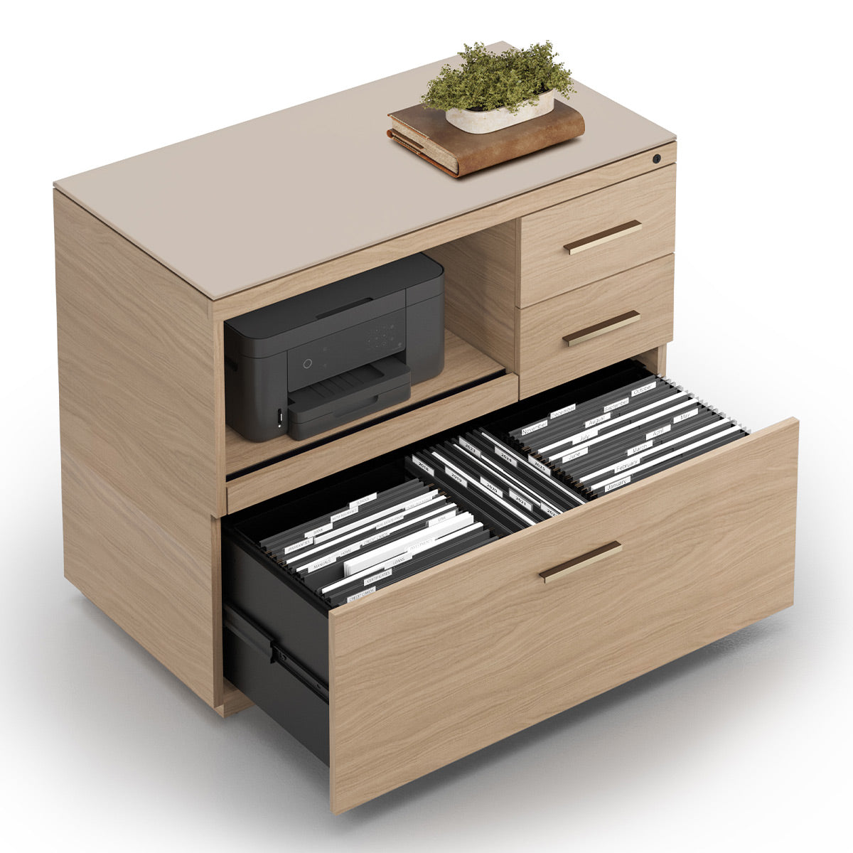 BDI Sequel Studio 6617 Multifunction Cabinet (Neo Oak, Bronze)