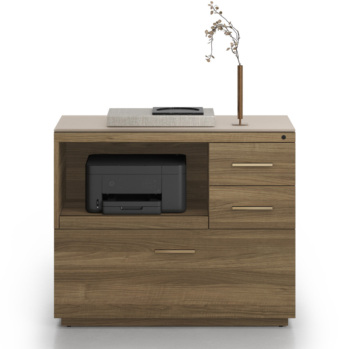 BDI Sequel Studio 6617 Multifunction Cabinet (Neo Walnut, Bronze)