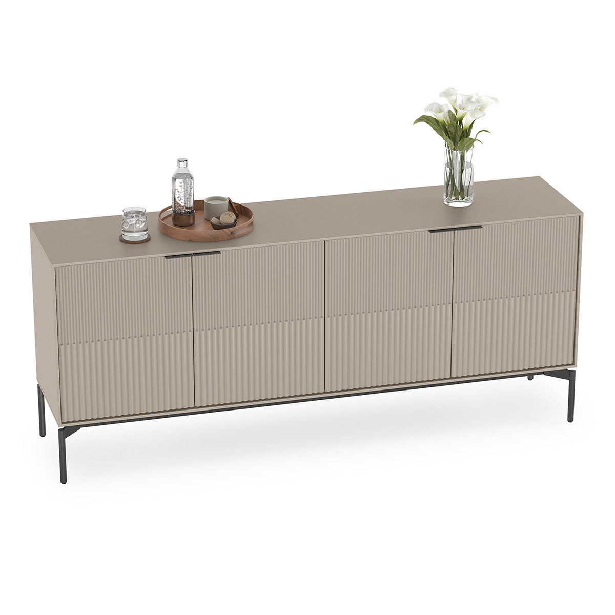 BDI Zig 7649 Storage Credenza (Dune Finish, Brushed Carbon)