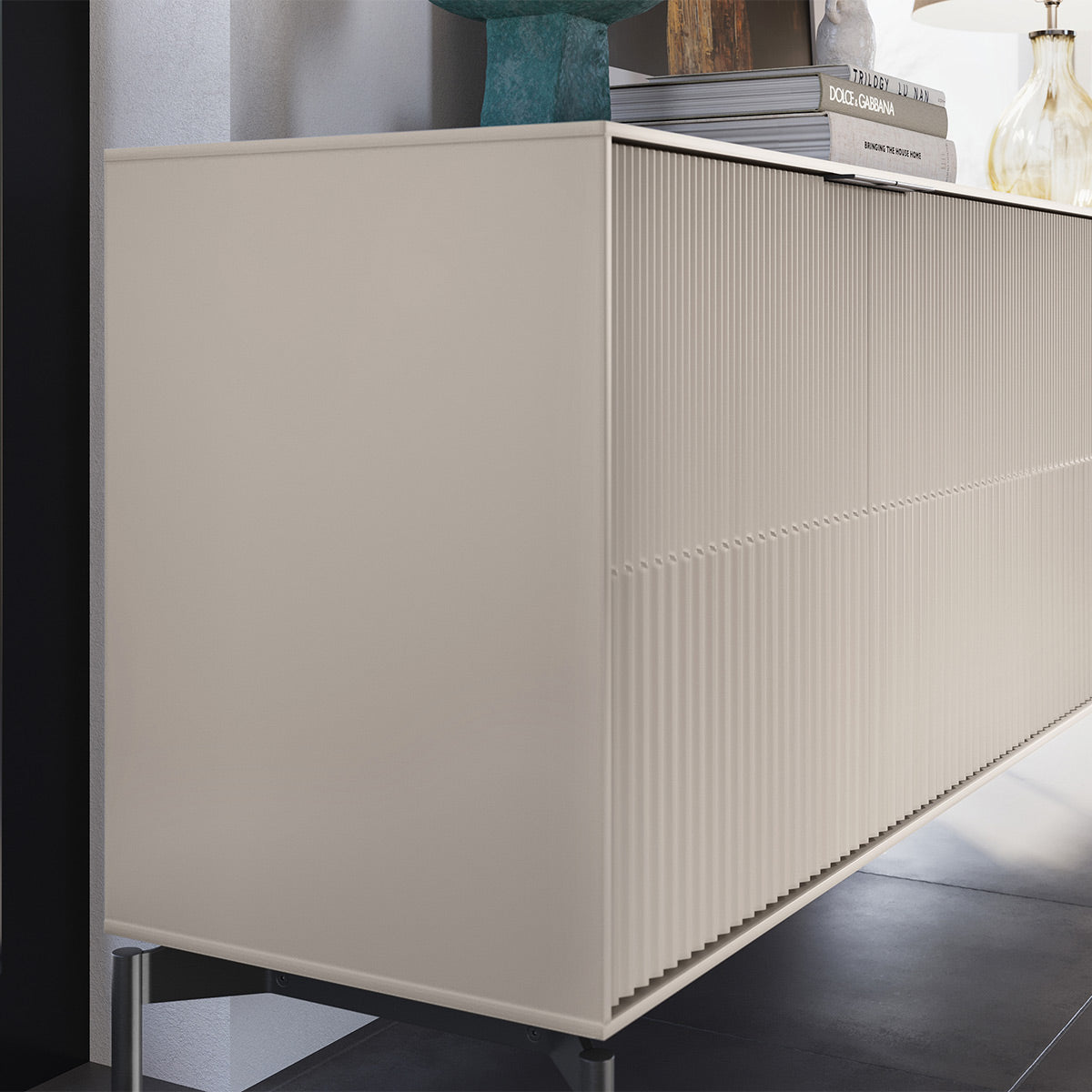 BDI Zig 7649 Storage Credenza (Dune Finish, Brushed Carbon)