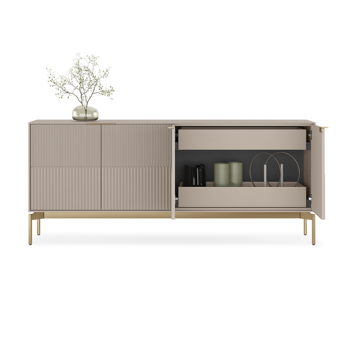 BDI Zig 7649 Storage Credenza (Dune, Brushed Brass)