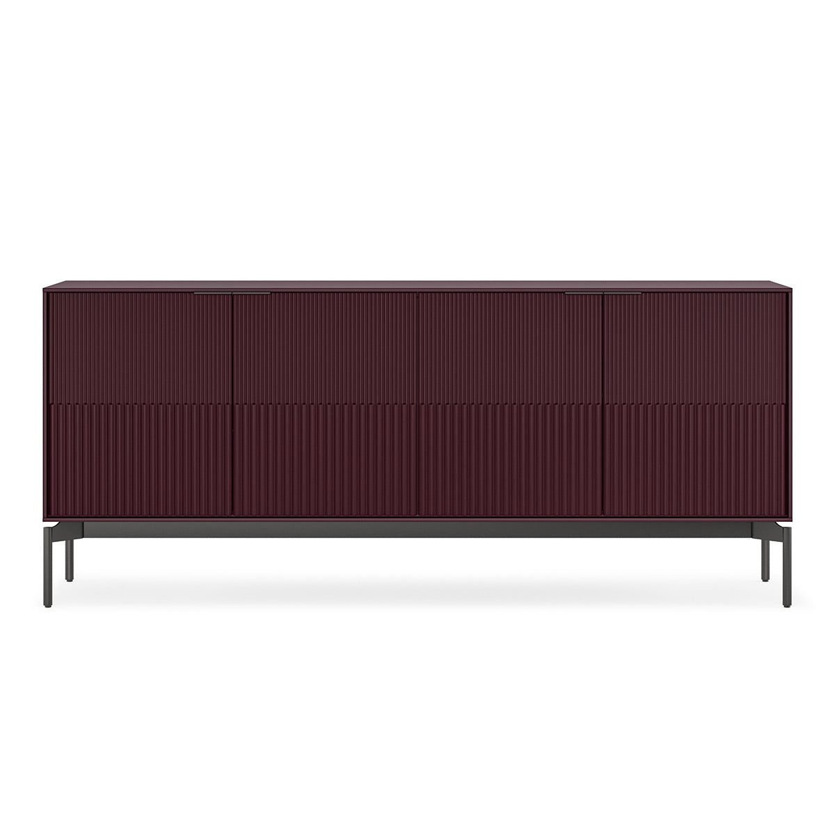 BDI Zig 7649 Storage Credenza (Merlot Finish, Brushed Carbon)