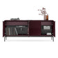 BDI Zig 7649 Storage Credenza (Merlot Finish, Brushed Carbon)