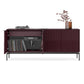 BDI Zig 7649 Storage Credenza (Merlot Finish, Brushed Carbon)