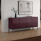 BDI Zig 7649 Storage Credenza (Merlot Finish, Brushed Carbon)