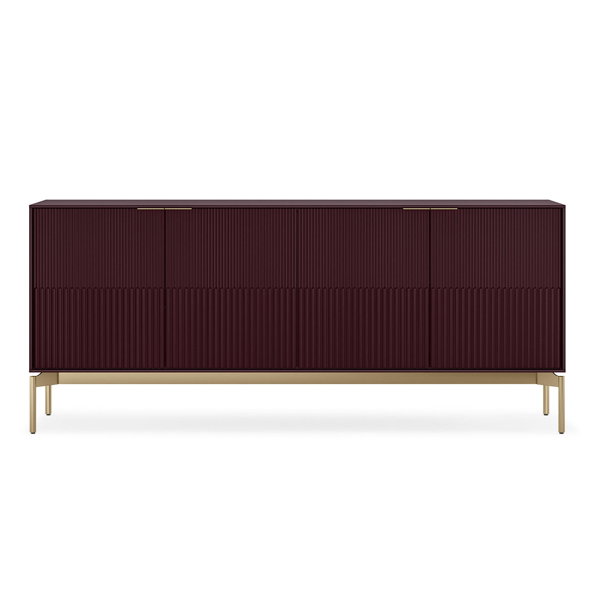 BDI Zig 7649 Storage Credenza (Merlot, Brushed Brass)