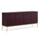 BDI Zig 7649 Storage Credenza (Merlot, Brushed Brass)