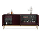BDI Zig 7649 Storage Credenza (Merlot, Brushed Brass)