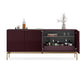 BDI Zig 7649 Storage Credenza (Merlot, Brushed Brass)