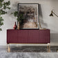 BDI Zig 7649 Storage Credenza (Merlot, Brushed Brass)