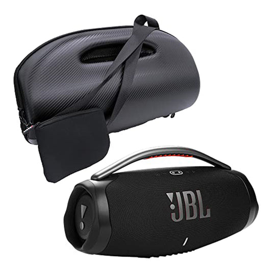 JBL Boombox 3 Waterproof Portable Bluetooth Speaker with gSport Carbon Fiber Case (Black)
