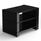 BLOK Stax 2G 3 Shelf Collection Modular Hi-Fi Stand (Black Glass/High Gloss Black)
