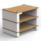 BLOK Stax 2G 3 Shelf Collection Modular Hi-Fi Stand (Natural Ash/Satin White)