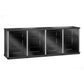 Salamander Designs Synergy 347 Quad AV Cabinet (Black Oak with Black Glass Doors & Aluminum Posts)