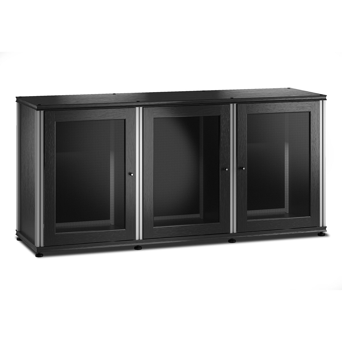 Salamander Designs Synergy 337 Triple AV Cabinet (Black Oak with Aluminum Posts)