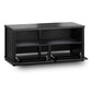 Salamander Designs Synergy 223 Twin AV Cabinet (Black Oak with Black Glass & Black Posts)
