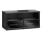 Salamander Designs Synergy 223 Twin AV Cabinet (Black Oak with Black Glass & Black Posts)