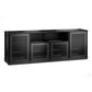 Salamander Designs Synergy 345 Quad AV Cabinet (Black Oak with Black Posts)
