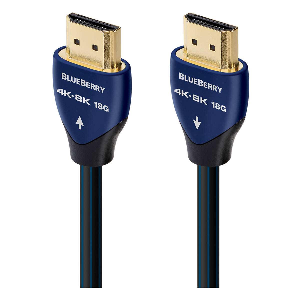 AudioQuest BlueBerry 4K-8K 18Gbps HDMI Cable - 2.46 ft. (.75m) - Pair