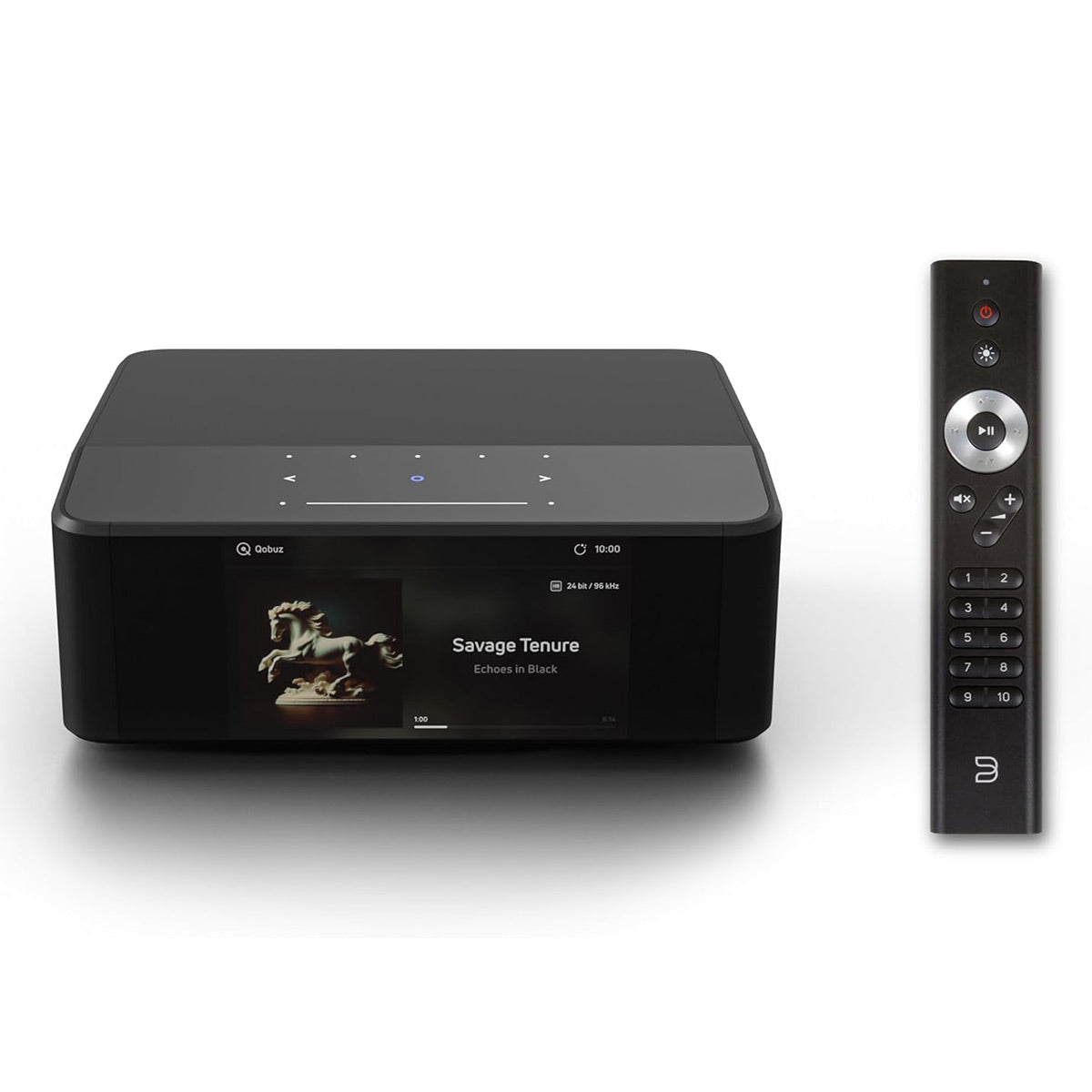 Bluesound Node Icon Wireless Music Streamer with RC1 Remote (Black)