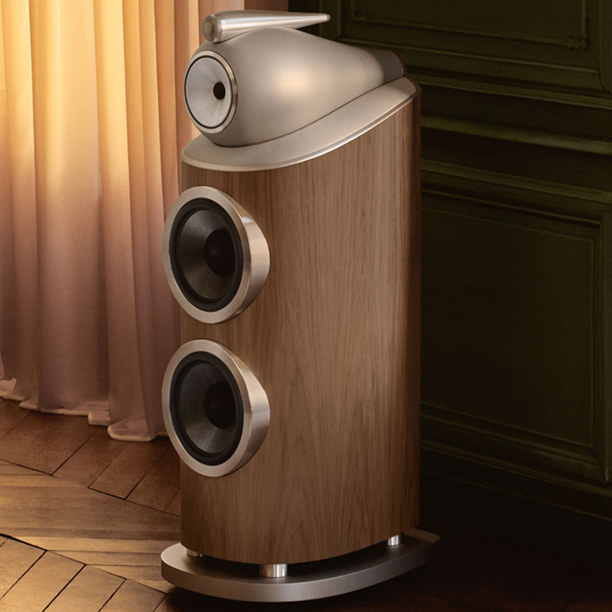 Bowers & Wilkins 801 D5 Diamond Series 3-Way Floorstanding Speaker - Each (Light Walnut)
