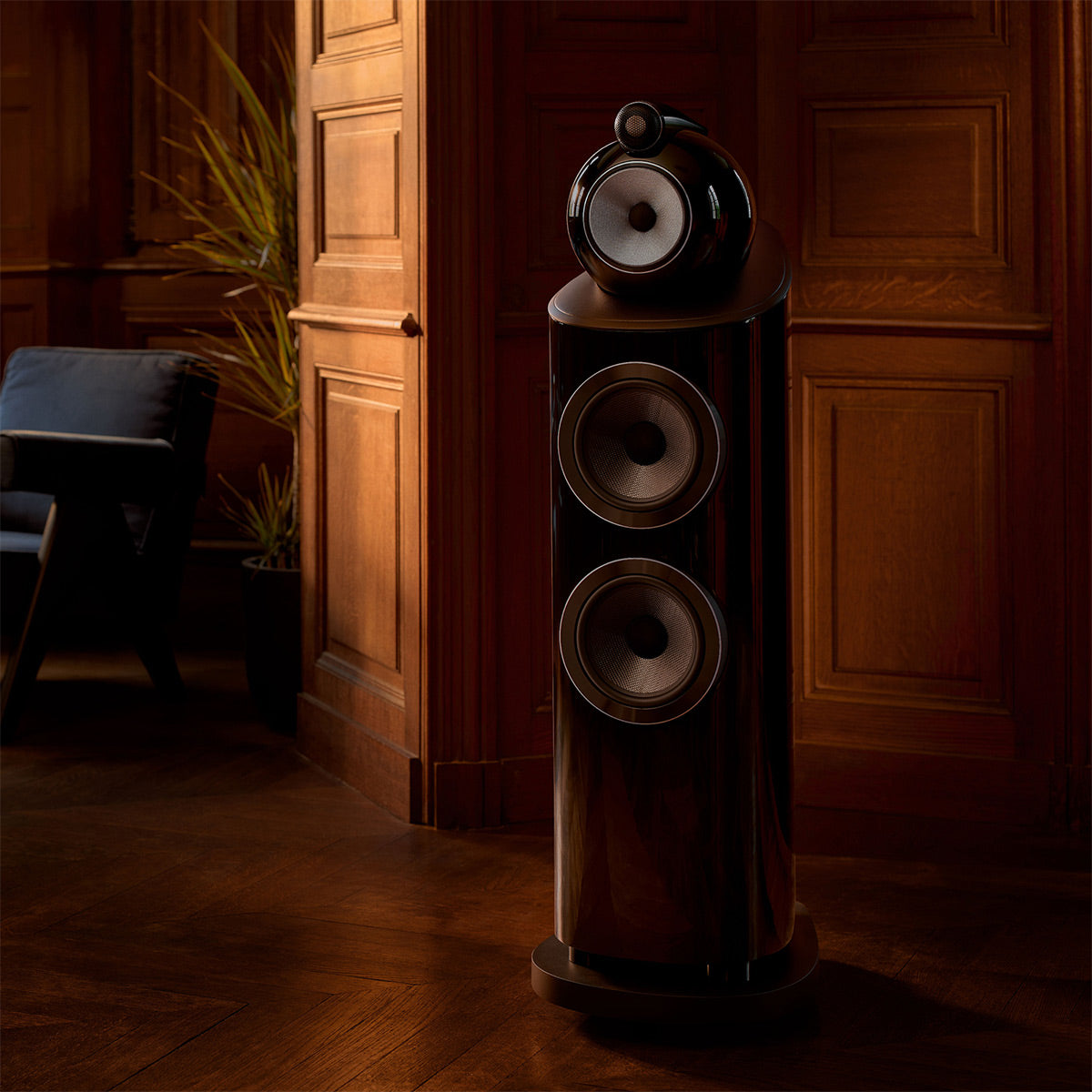 Bowers & Wilkins 803 D5 Diamond Series 3-Way Floorstanding Speaker - Each (Dark Walnut)