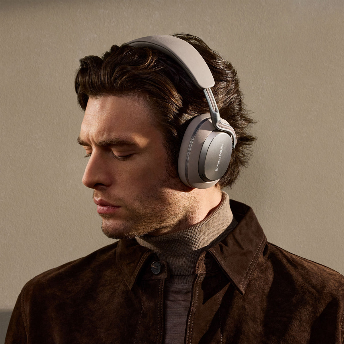 Bowers & Wilkins Px8 S2 Wireless Noise Canceling Bluetooth Headphones (Warm Stone)