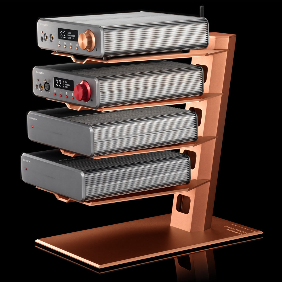Burson Audio Mothership Equipment Stand - 4 Levels (Copper Gold)