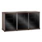 Salamander Designs Synergy 337 Triple AV Cabinet (American Cherry with Black Glass & Aluminum Posts)