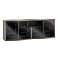 Salamander Designs Synergy 345 Quad AV Cabinet (American Cherry with Black Glass & Aluminum Posts)