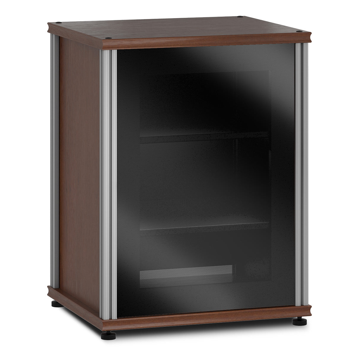 Salamander Designs Synergy 303 Single AV Cabinet (American Cherry with Black Glass & Aluminum Posts)
