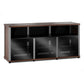 Salamander Designs Synergy 339 Triple AV Cabinet (American Cherry with Black Glass & Aluminum Posts)