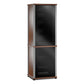 Salamander Designs Synergy 703 AV Cabinet (American Cherry with Black Glass Doors & Aluminum Posts)