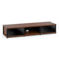 Salamander Designs Synergy 131 Triple AV Cabinet (American Cherry with Black Glass Doors & Black Posts)