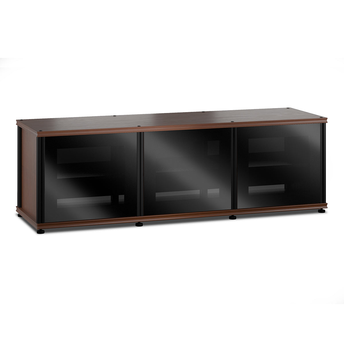 Salamander Designs Synergy 237 Triple AV Cabinet (American Cherry with Black Glass & Black Posts)