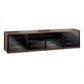 Salamander Synergy 243 Quad AV Cabinet (American Cherry with Black Glass Doors & Black Posts)