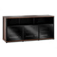 Salamander Designs Synergy 339 Triple AV Cabinet (American Cherry with Black Glass & Black Posts)