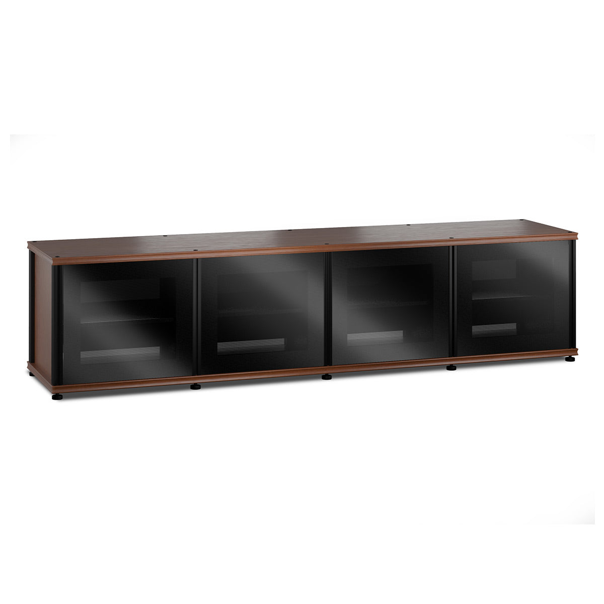 Salamander Designs Synergy 247 Quad AV Cabinet (Cherry with Black Glass Doors & Black Posts)